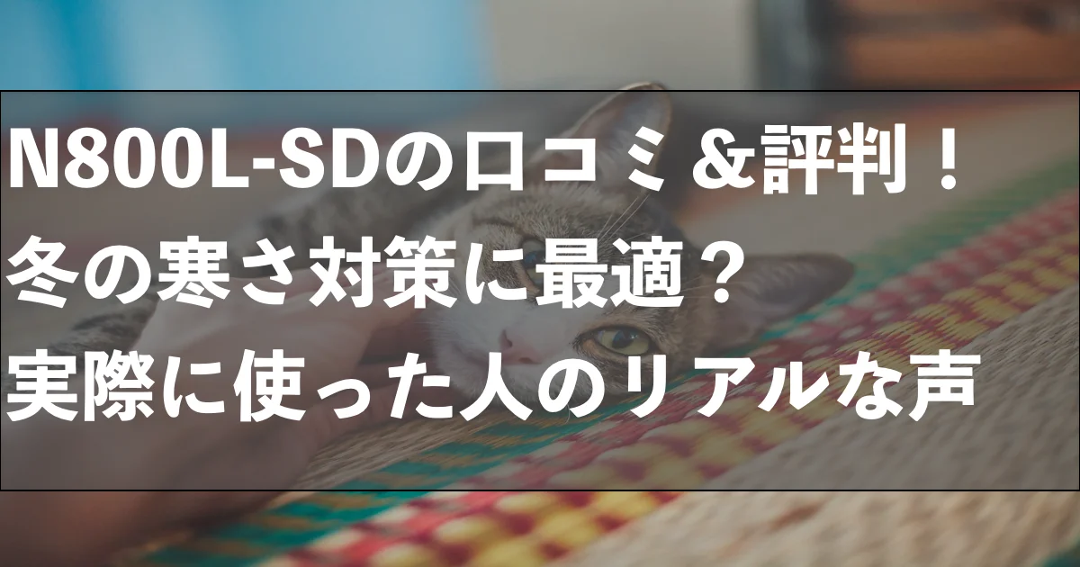 N800L-SDの口コミ＆評判！冬の寒さ対策に最適？実際に使った人のリアルな声