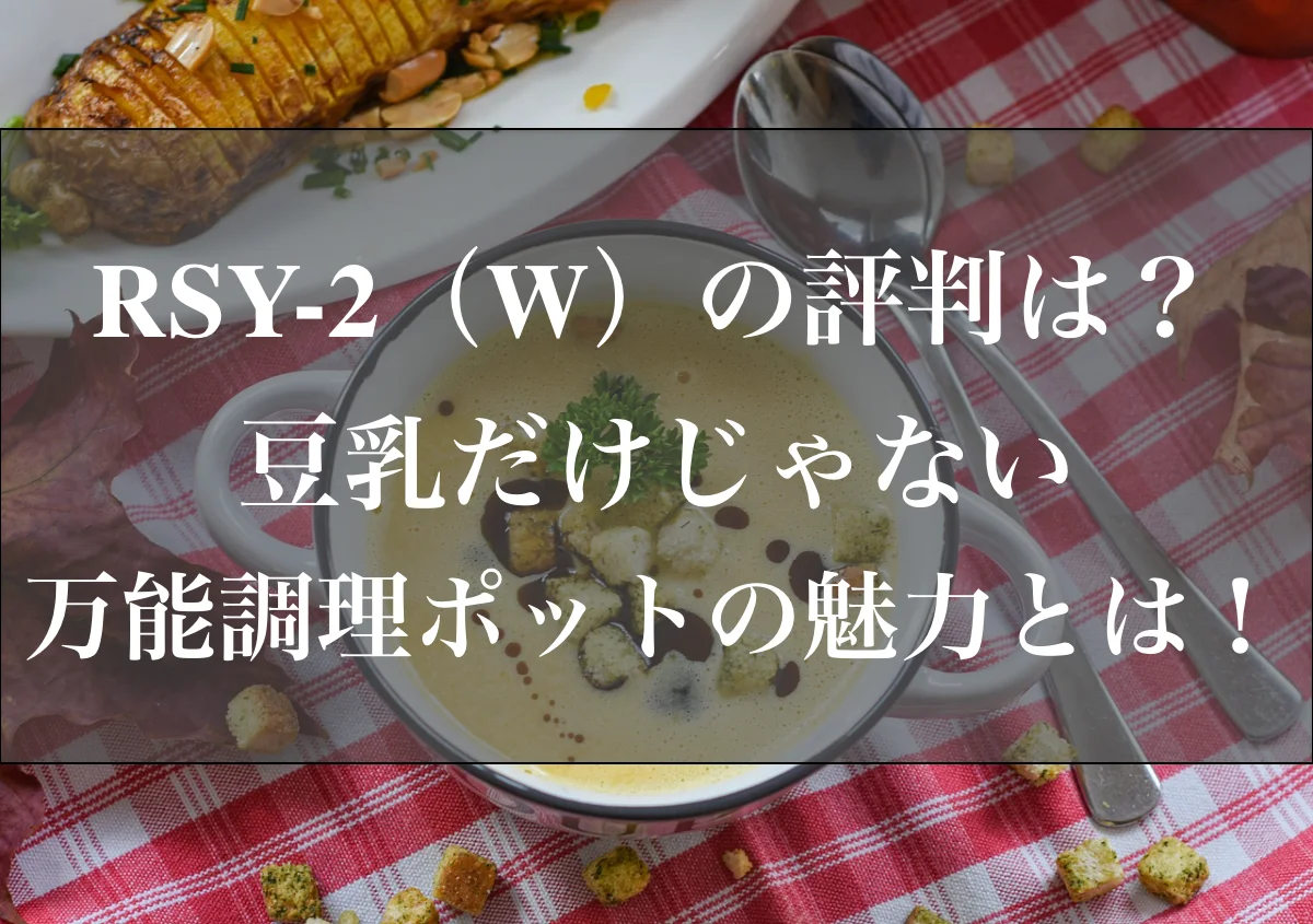 RSY-2（W）の評判は？豆乳だけじゃない万能調理ポットの魅力とは！